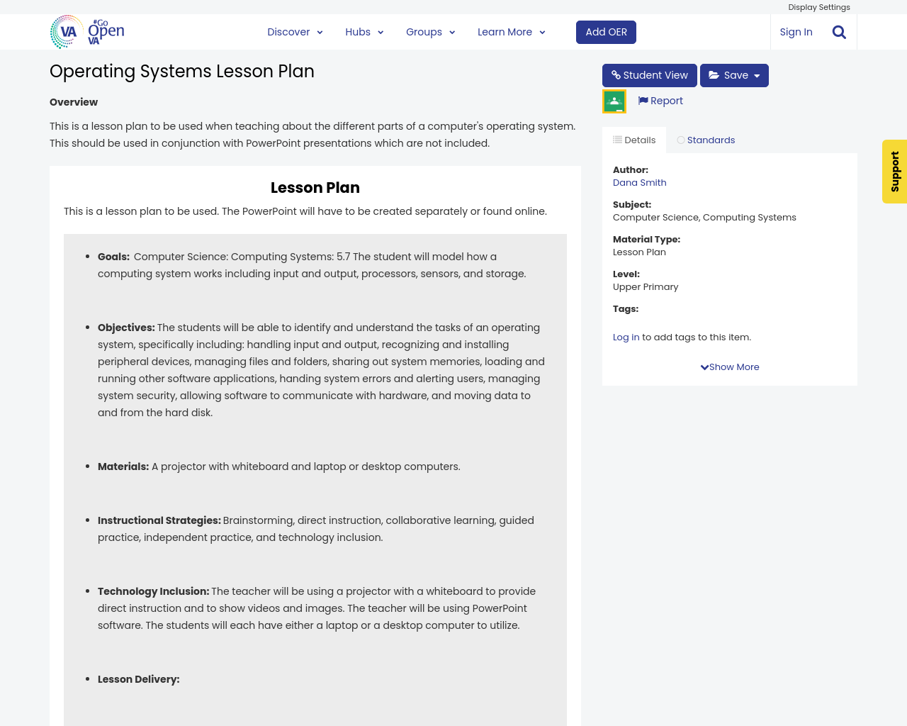 Operating Systems Lesson Plan | #GoOpenVA