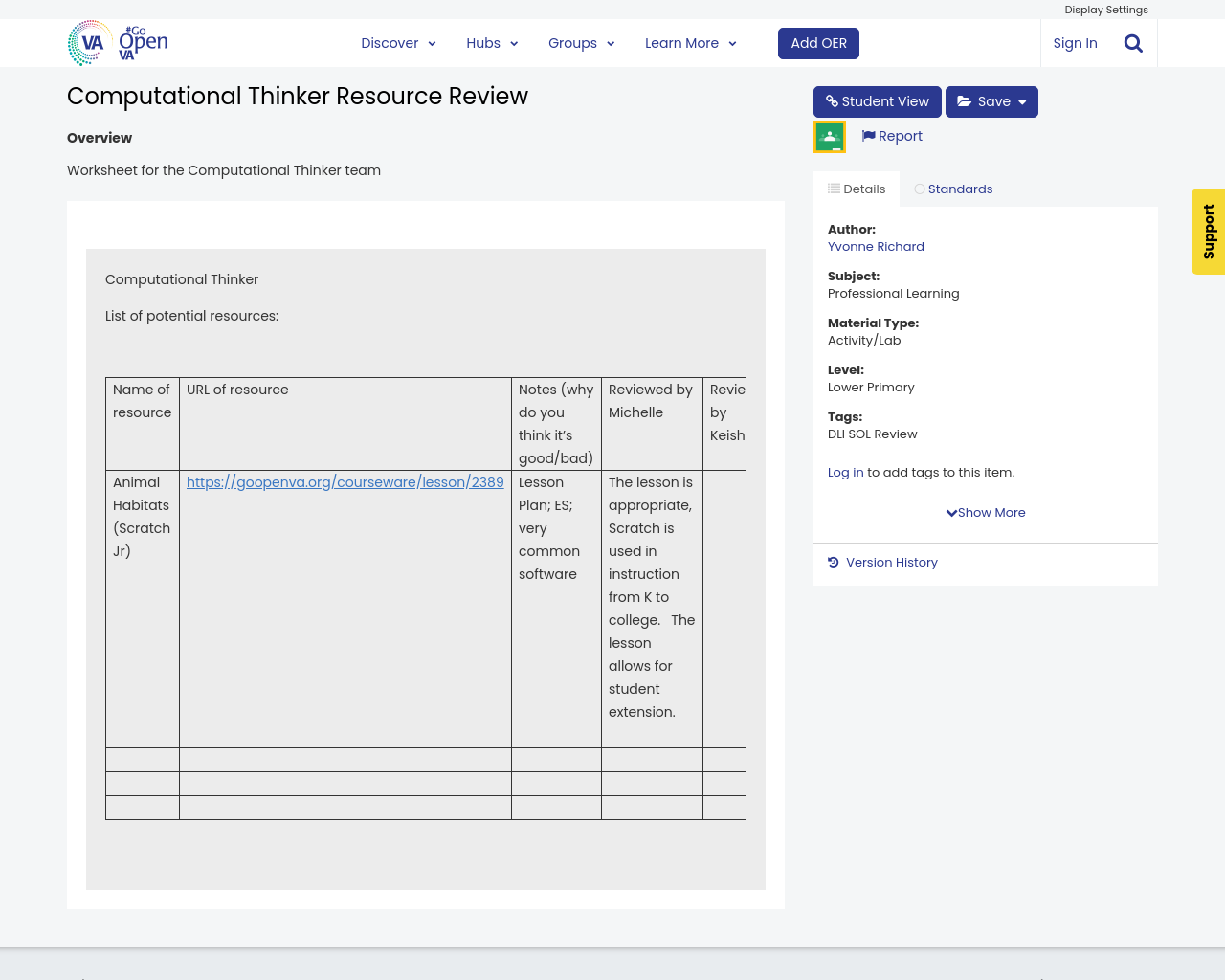 Computational Thinker Resource Review | #GoOpenVA