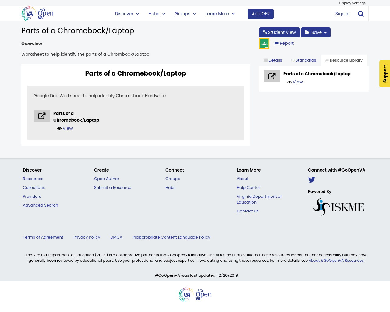 Parts of a Chromebook/Laptop GoOpenVA