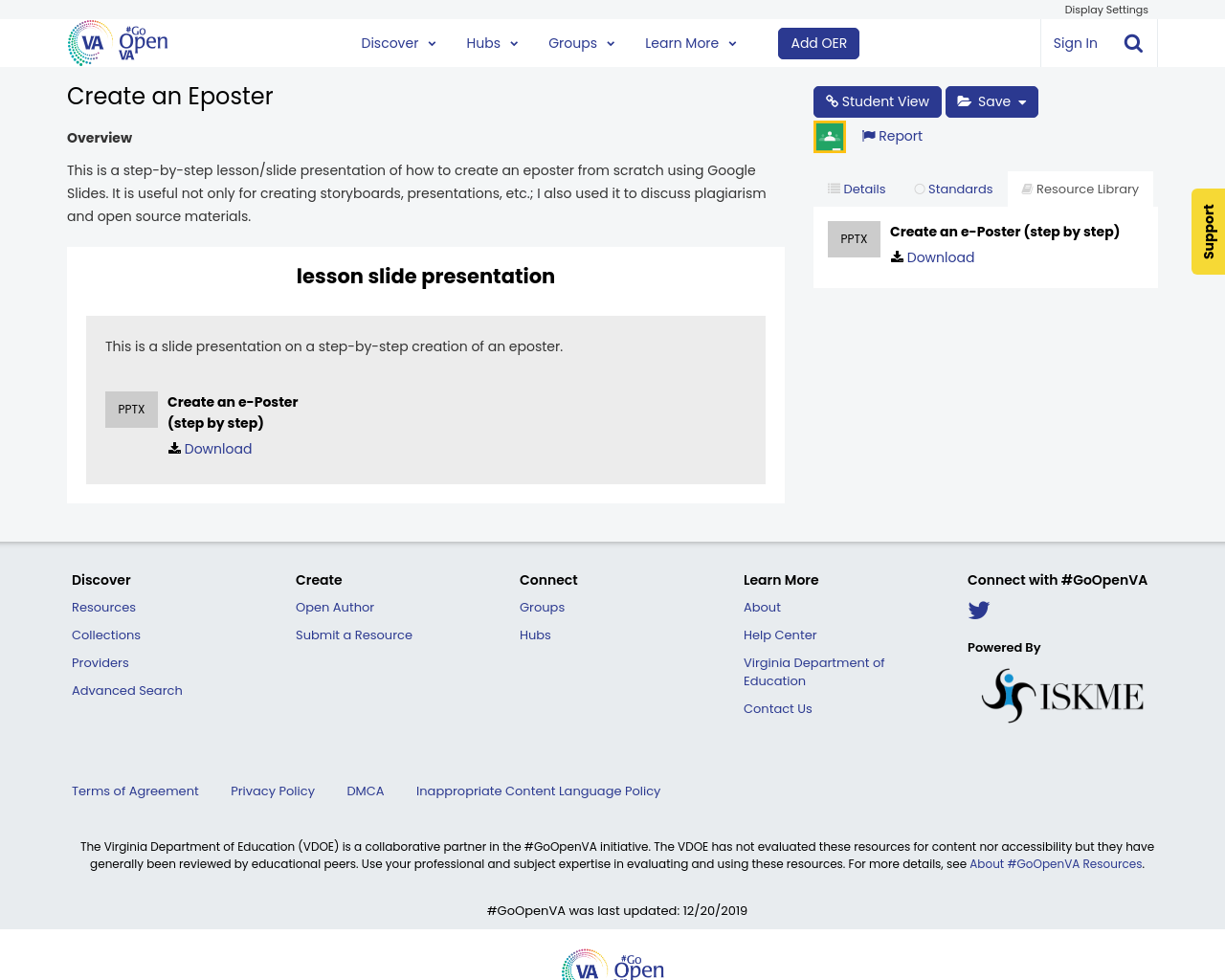 Create an Eposter | #GoOpenVA