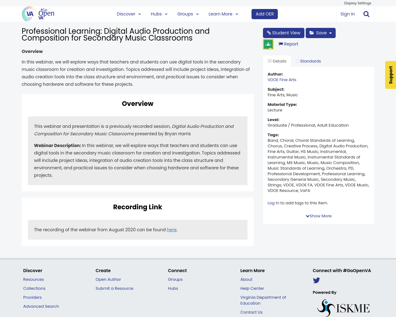 Professional Learning Digital Audio Production and Composition for