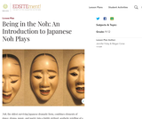 Being in the Noh: An Introduction to Japanese Noh Plays Being in the Noh: An Introduction to Japanese Noh Plays
