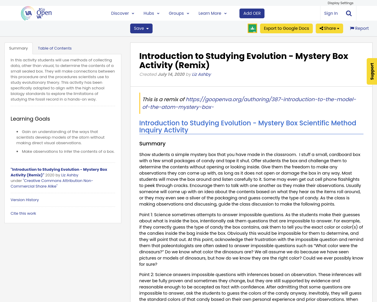 Introduction to Studying Evolution - Mystery Box Activity (Remix) | # ...